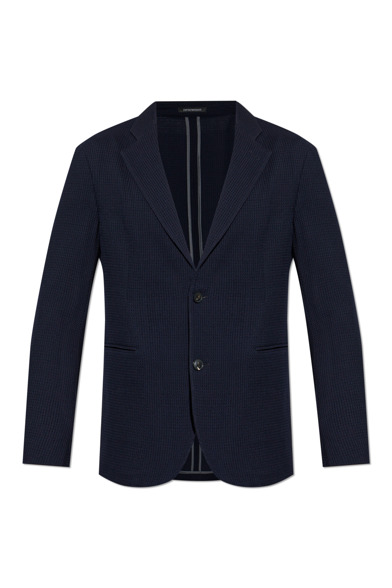 EMPORIO ARMANI ダークブルー テーラードジャケット Emporio Armani Wool blazer with notch lapels | Men's | Vitkac